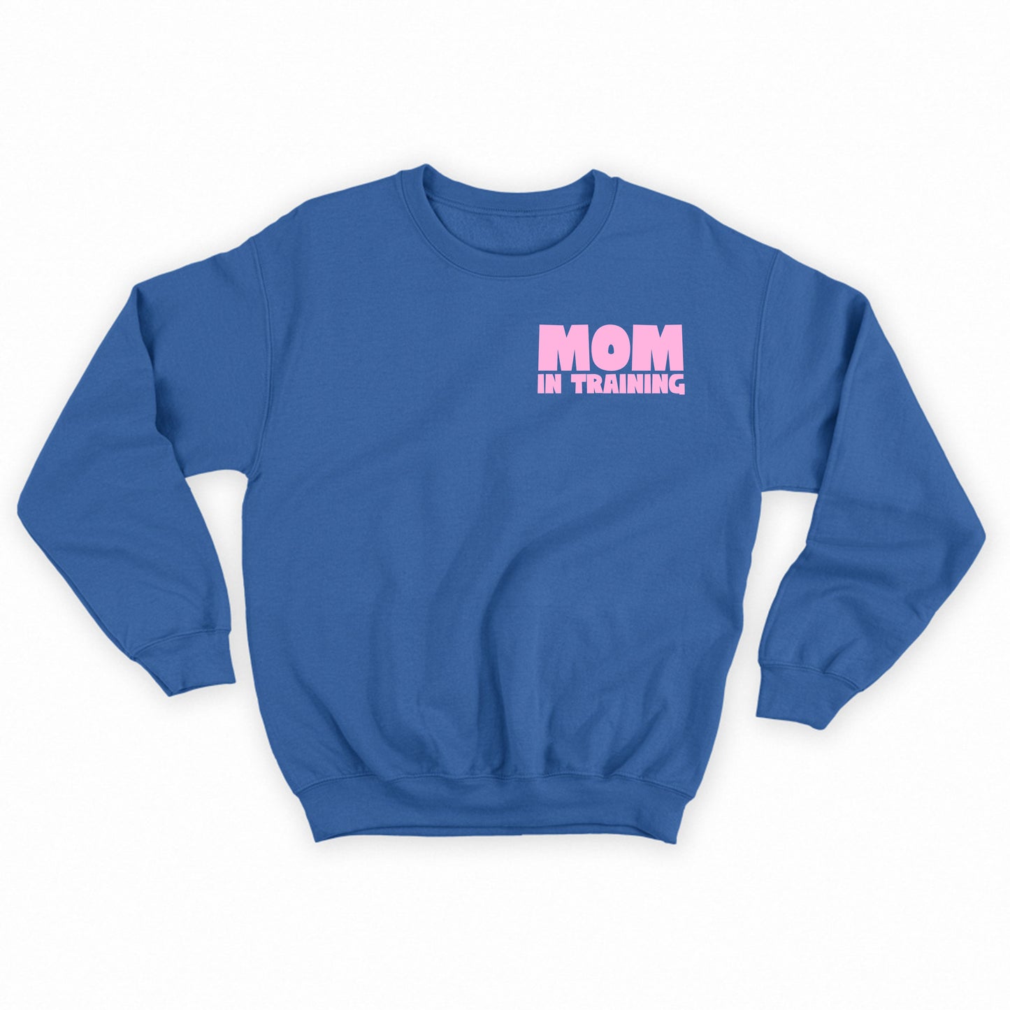 mom in training light pink sweatshirt
