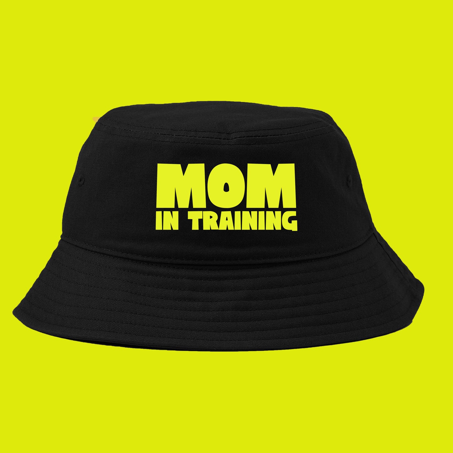 mom in training mint green bucket hat