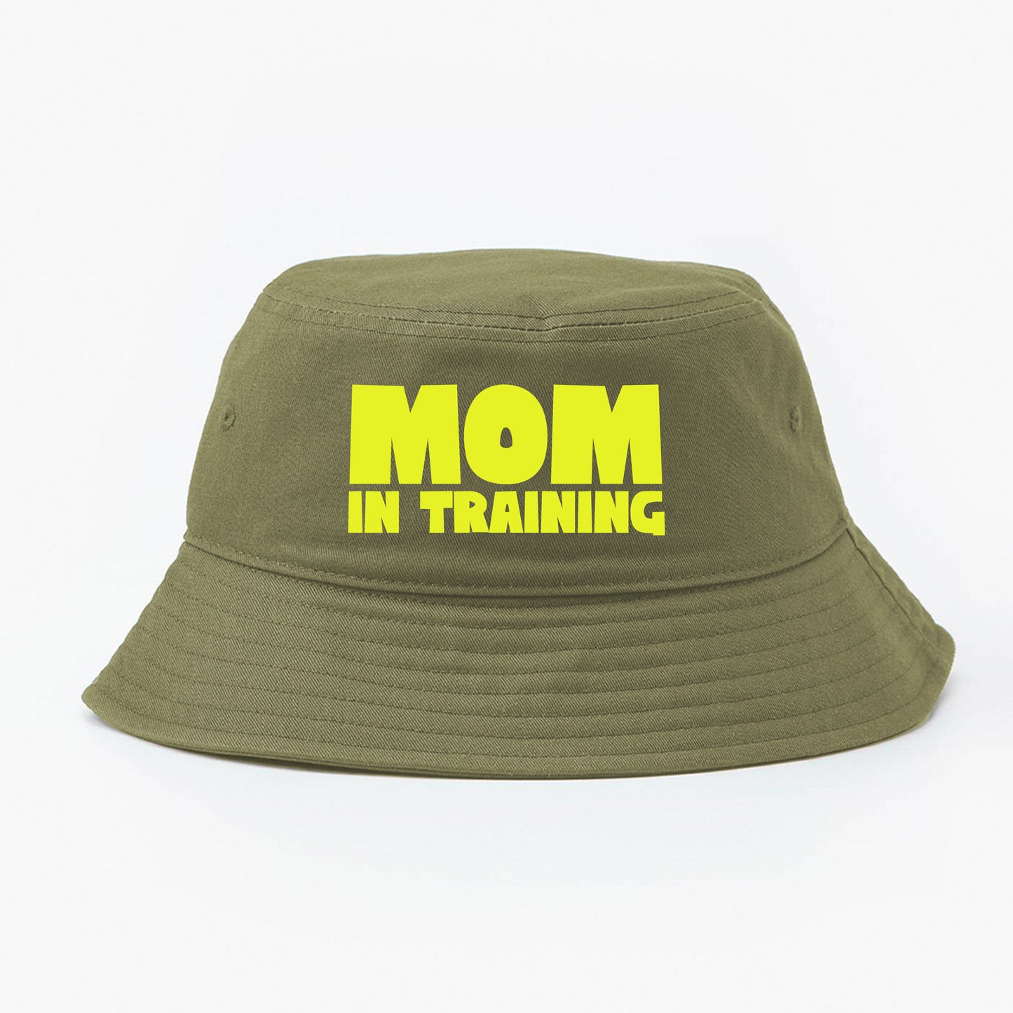 mom in training mint green bucket hat