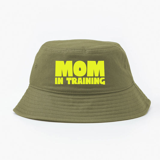 mom in training mint green bucket hat