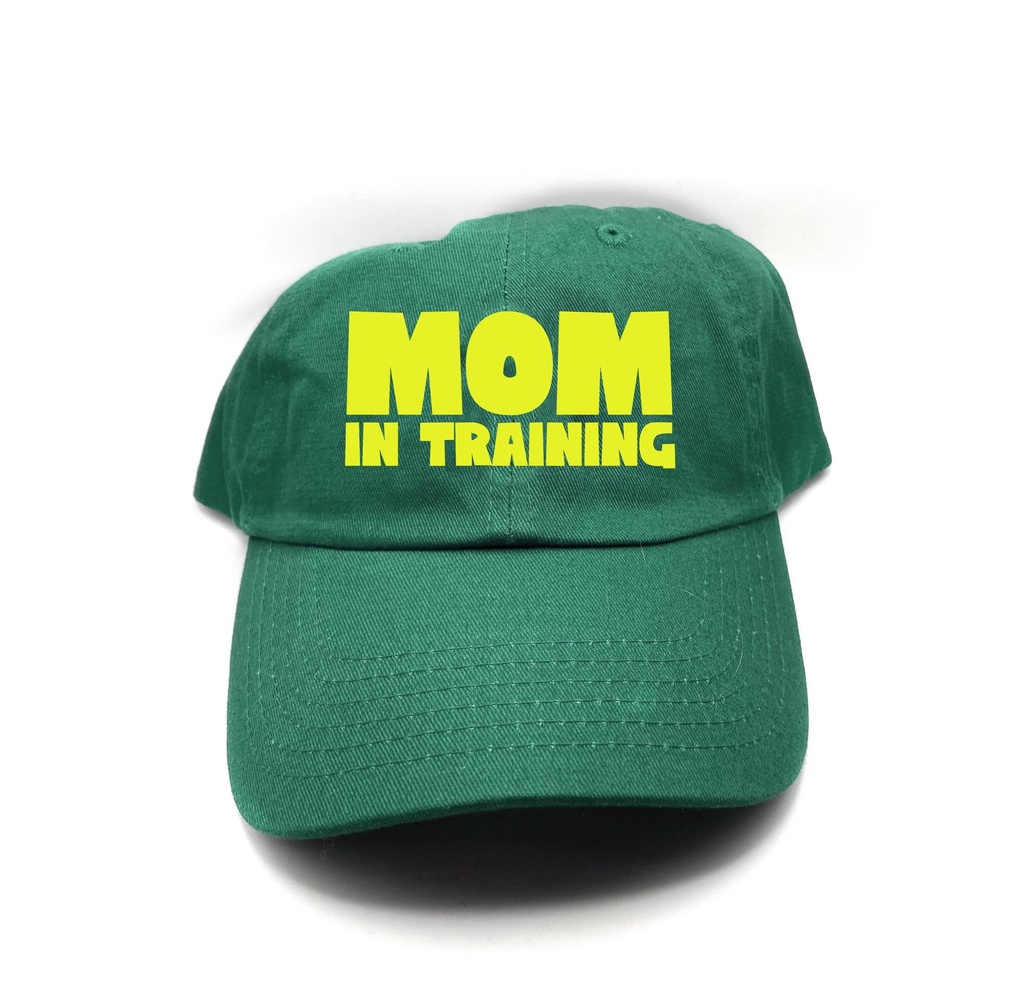 mom in training mint green dad hat