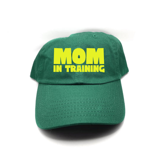 mom in training mint green dad hat