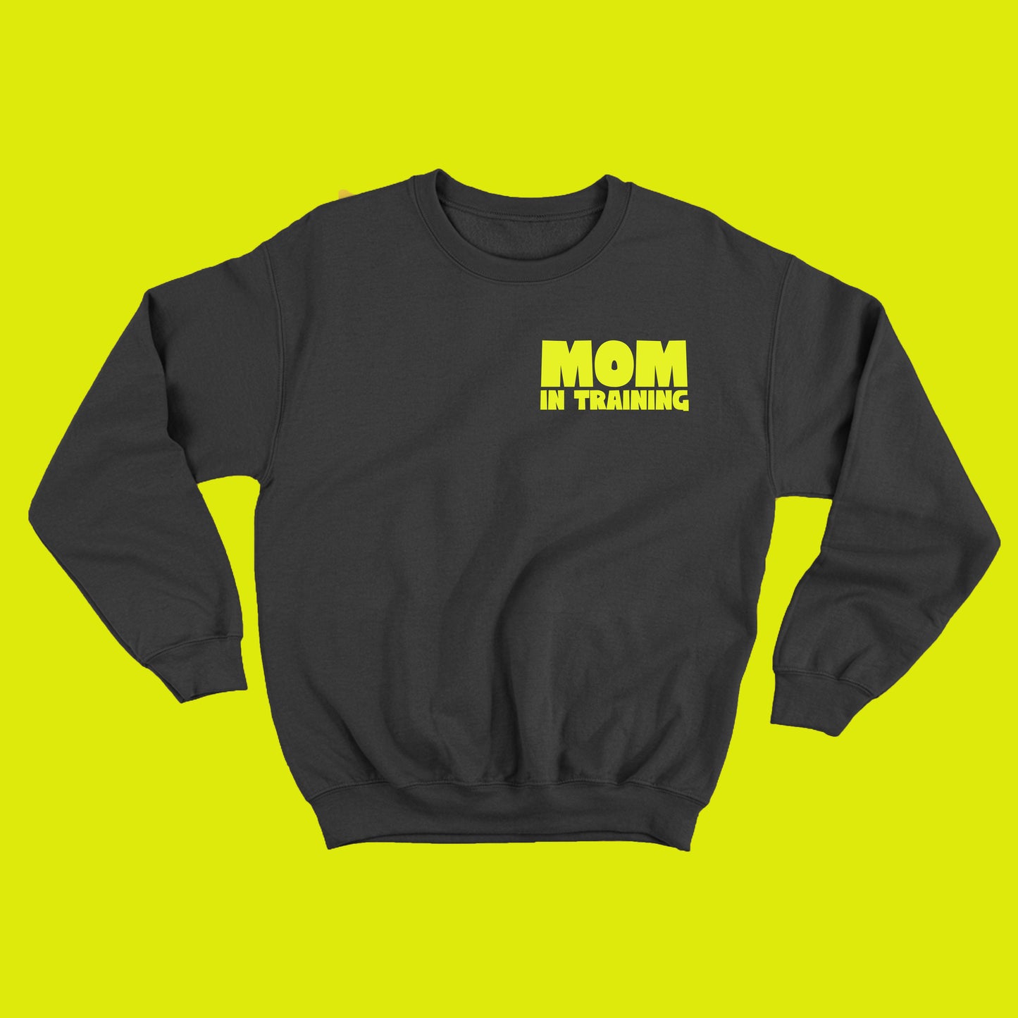 mom in training mint green sweatshirt