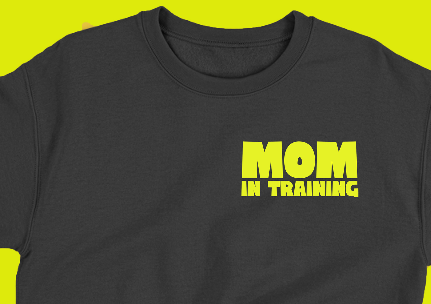 mom in training mint green sweatshirt