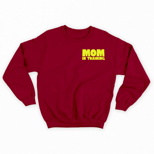 mom in training mint green sweatshirt