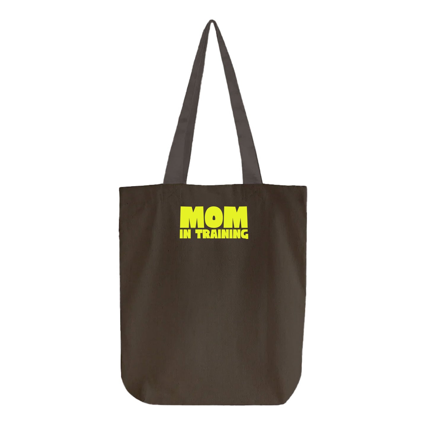 mom in training mint green tote bag