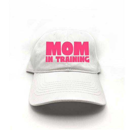 mom in training pink dad hat