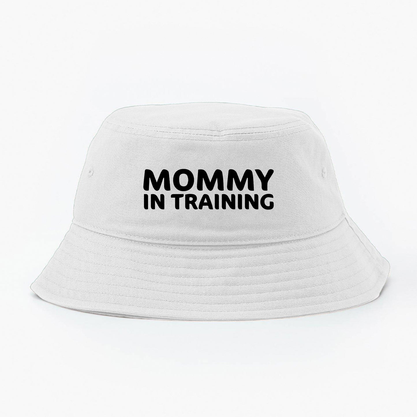 mommy in training black bucket hat