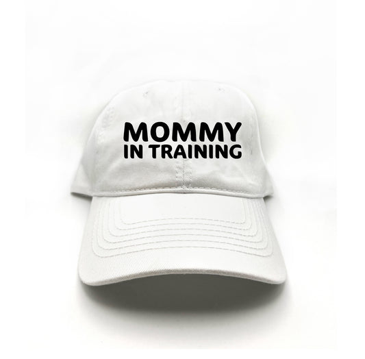 mommy in training black dad hat