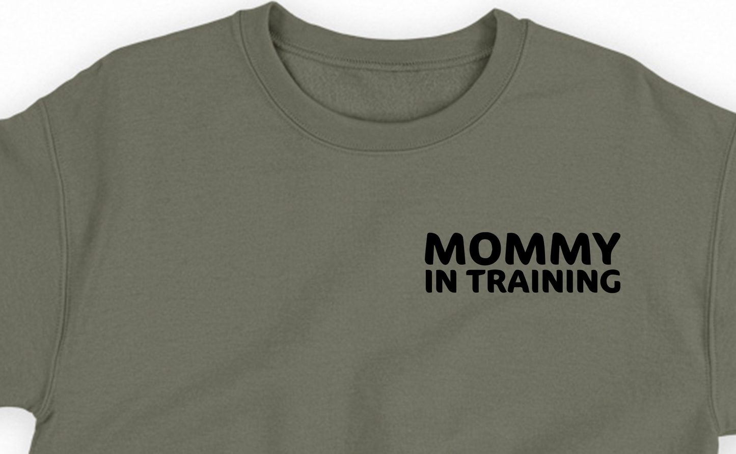mommy in training black sweatshirt