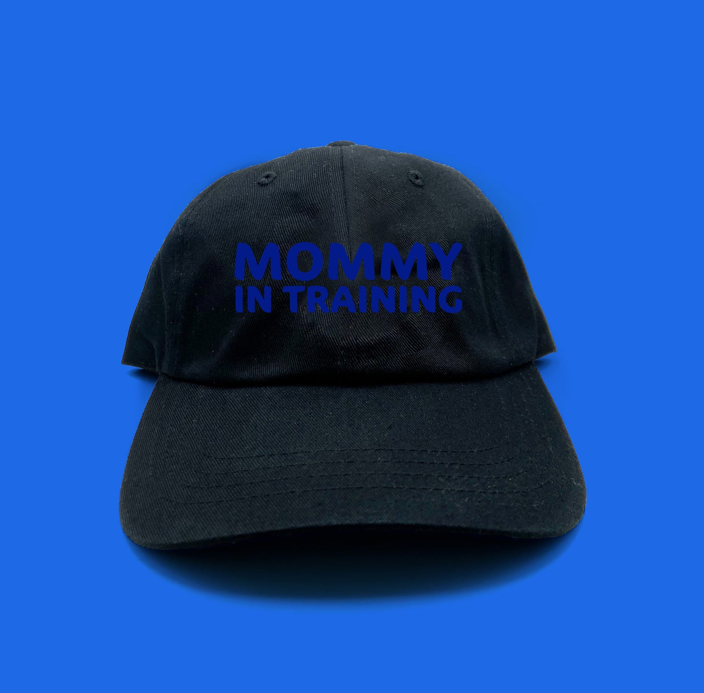 mommy in training blue dad hat