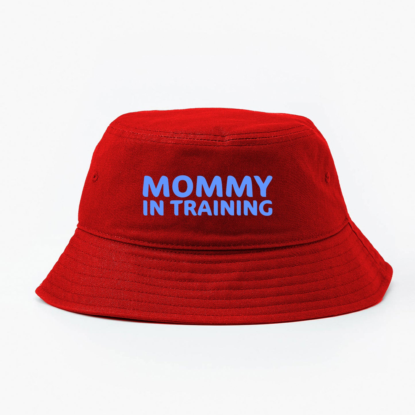 mommy in training light blue bucket hat