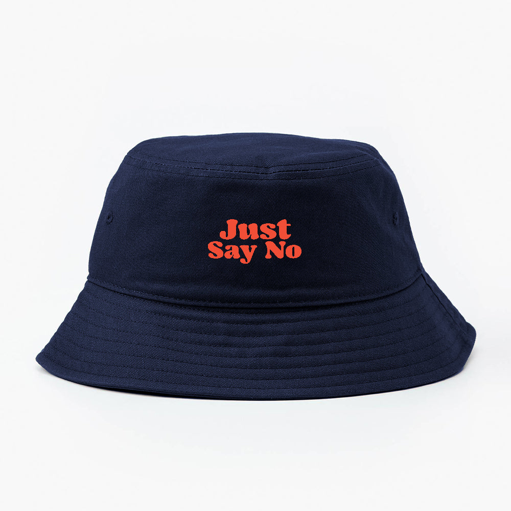 Just Say No Orange Bucket Hat