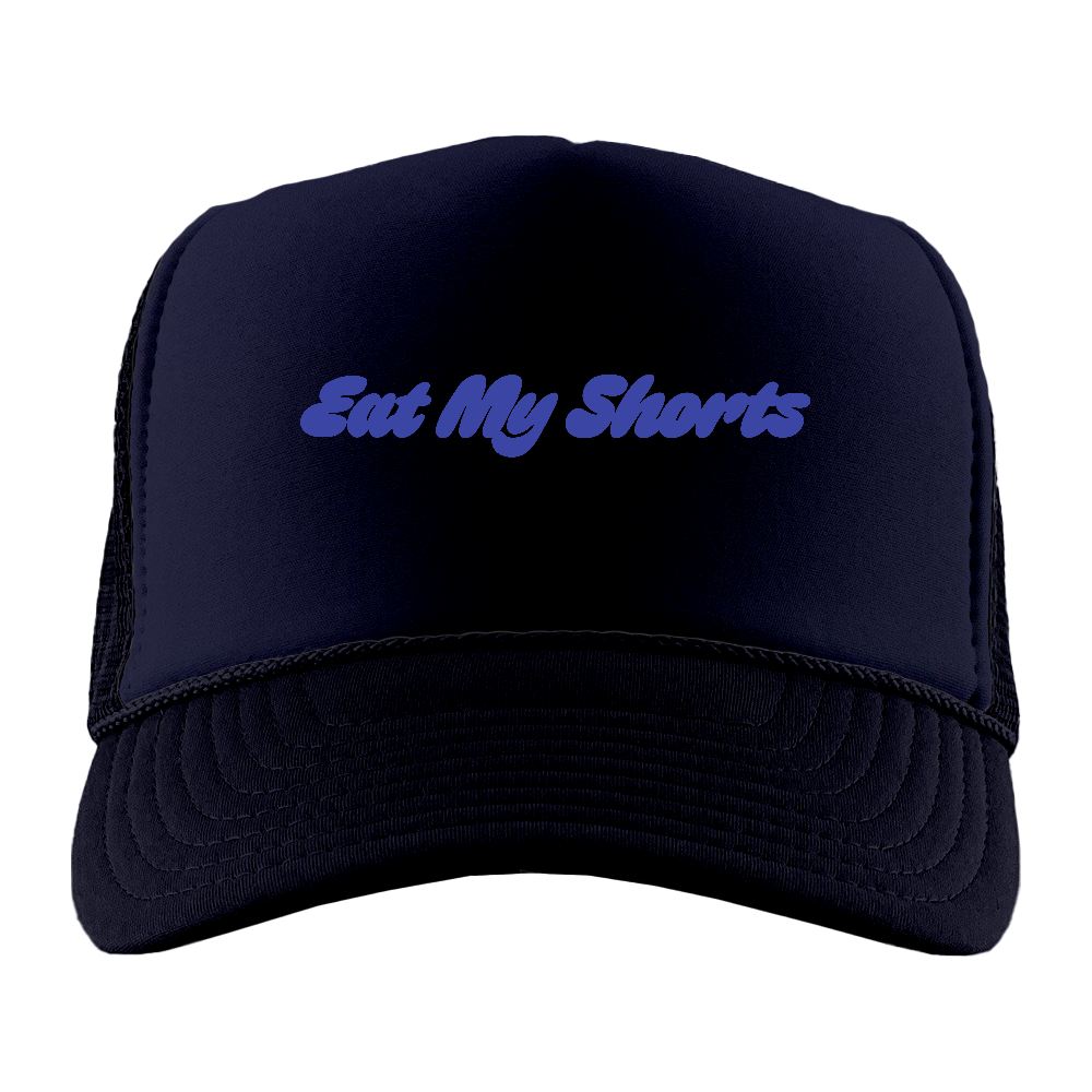 Eat My Shorts Indigo Foam Truckers Hat