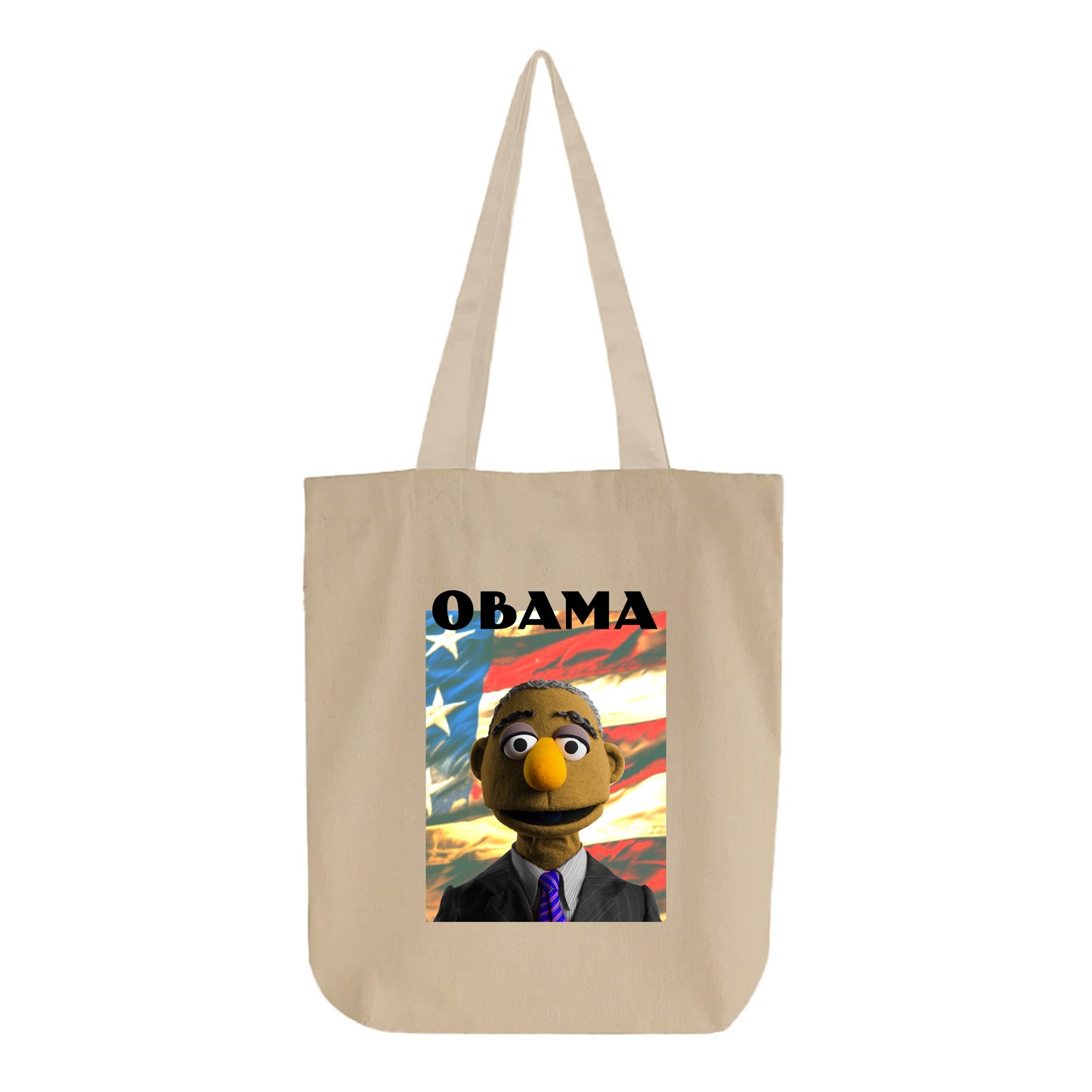 obama muppet flag tote bag