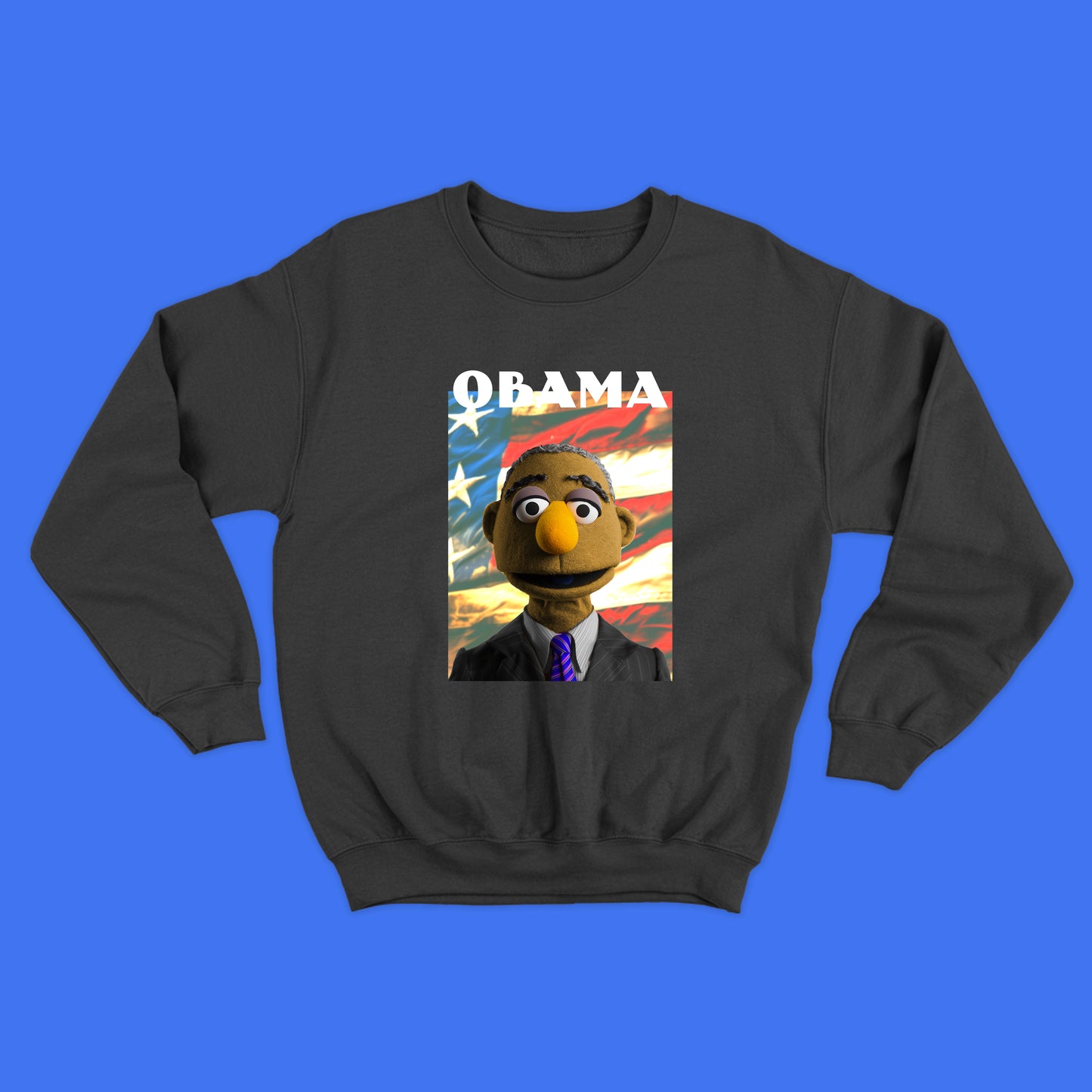 obama muppet flag sweatshirt