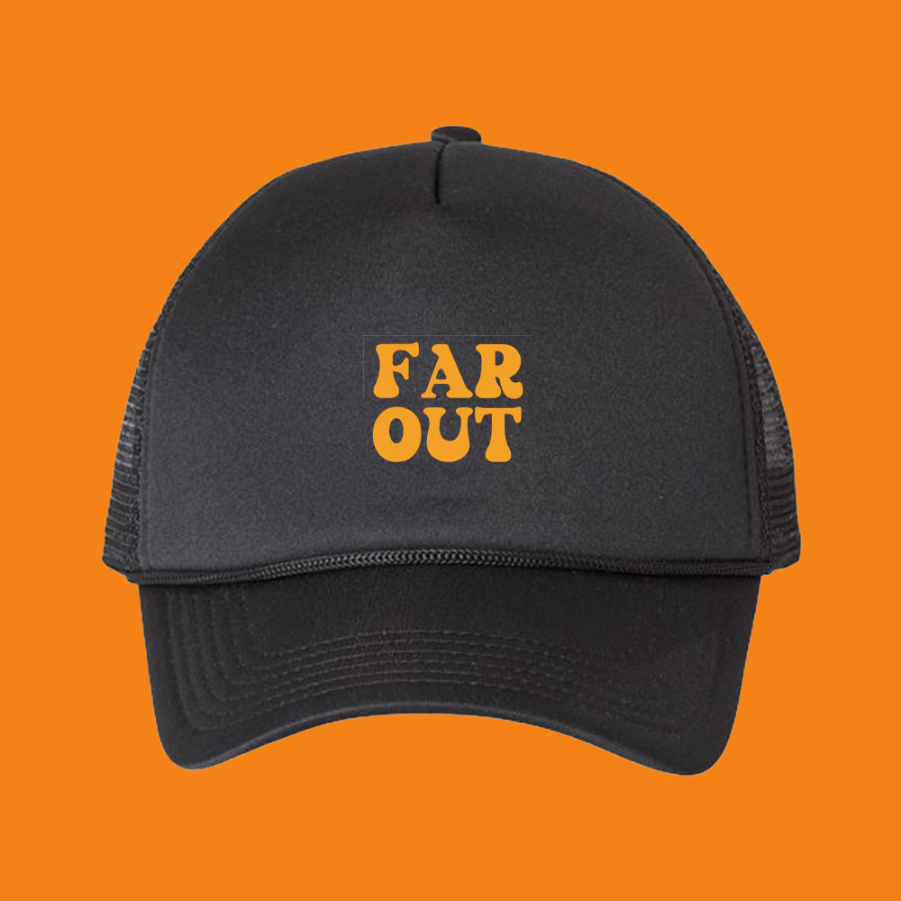 Far Out Gold Foam Trucker Hat