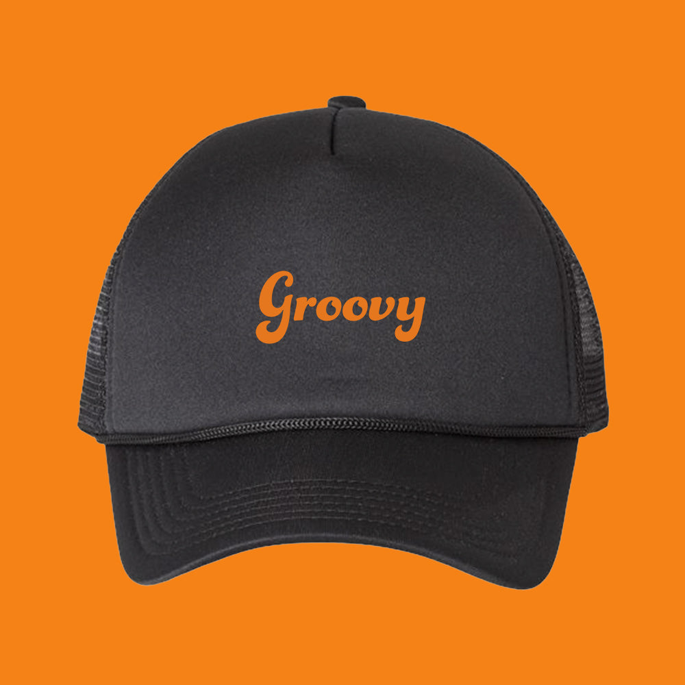 Groovy Orange Foam Trucker Hat