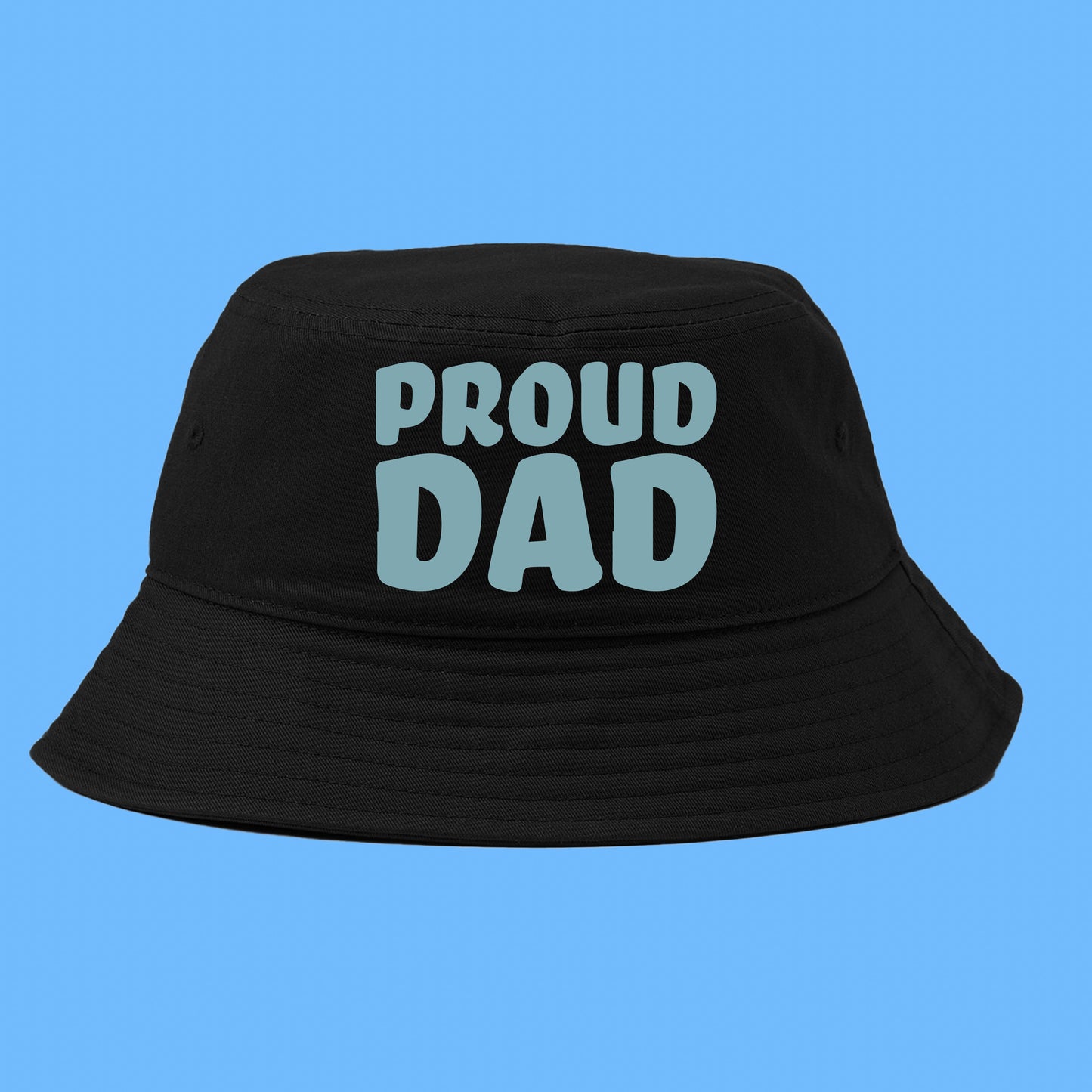 Proud Dad Blue Gray Bucket Hat