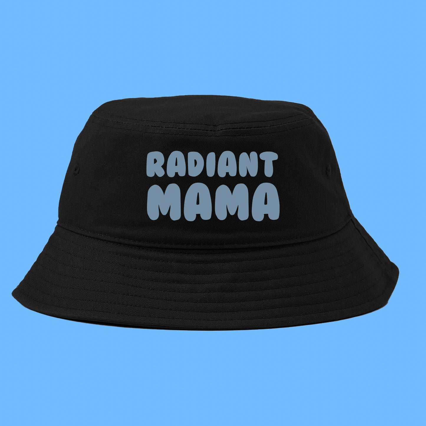 Radiant Mama Gray Blue Bucket Hat