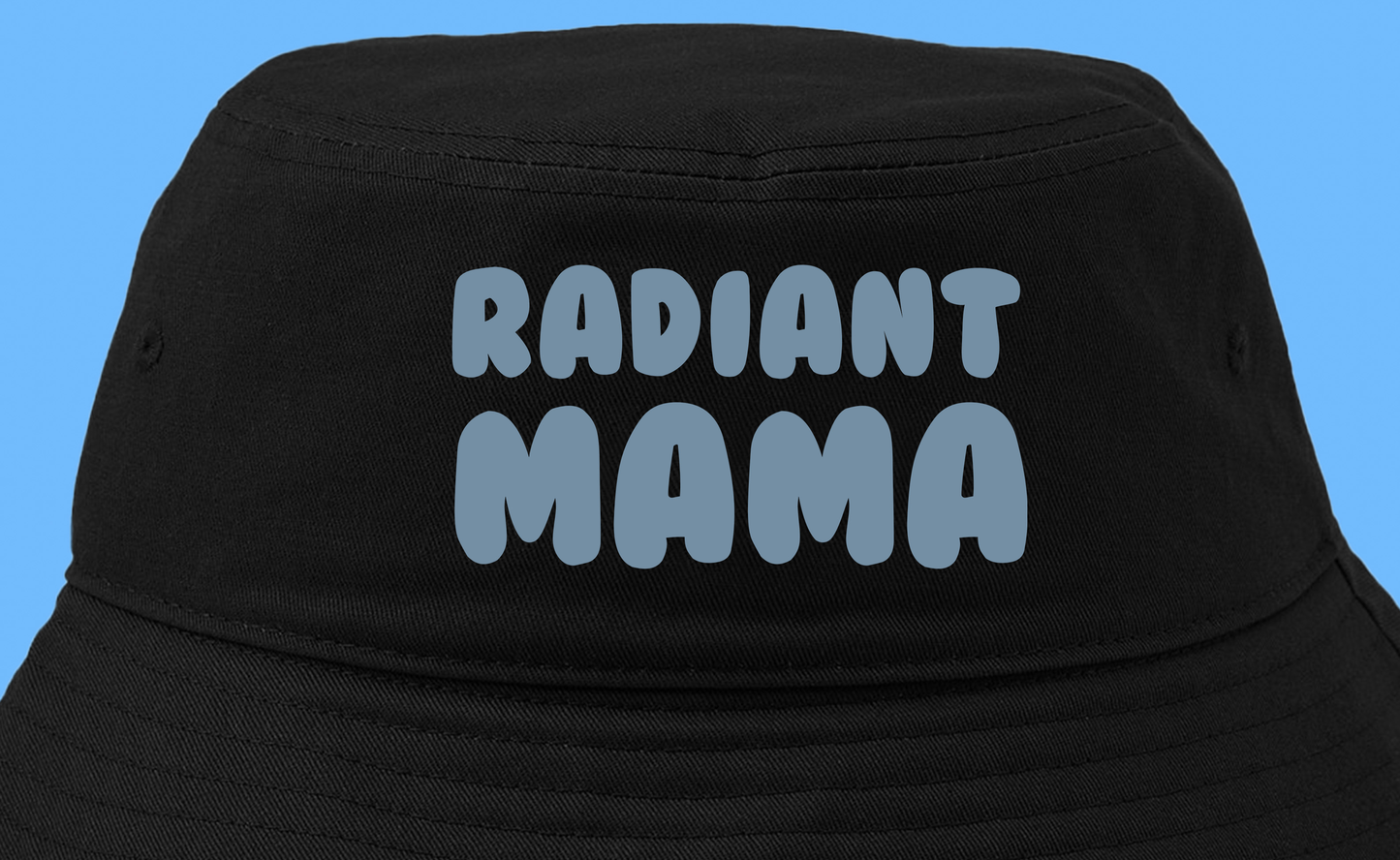 Radiant Mama Gray Blue Bucket Hat
