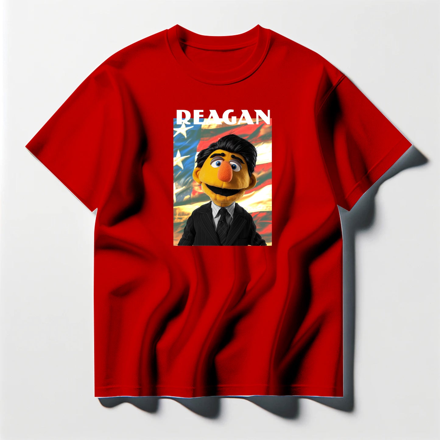 reagan muppet flag tee shirt