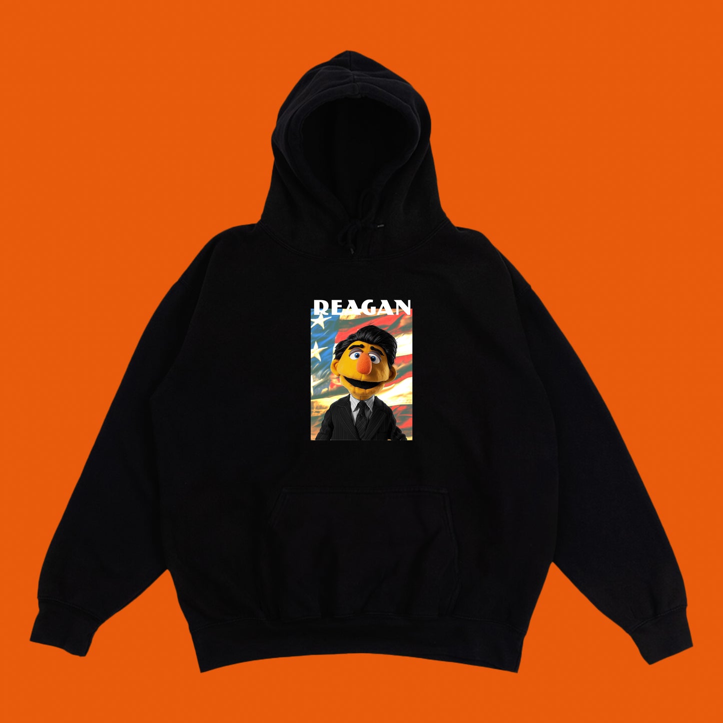 reagan muppet flag hoodie