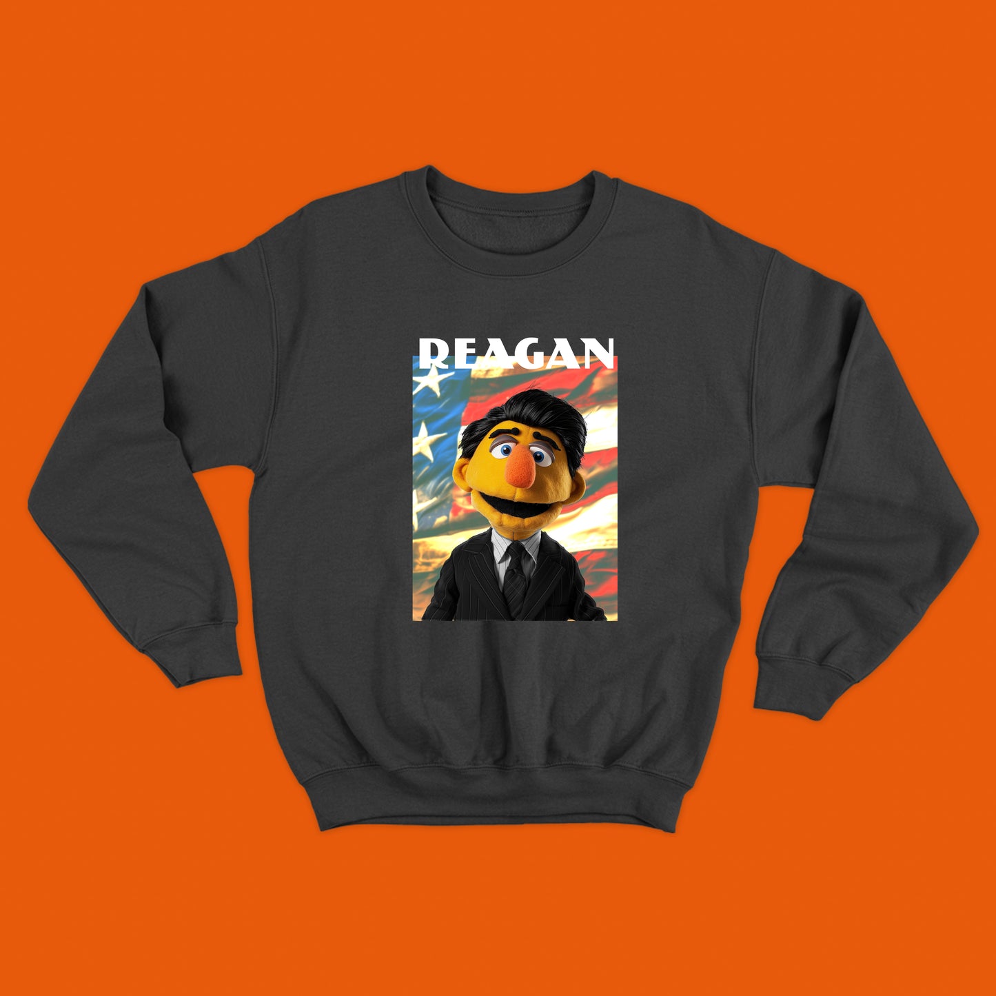 reagan muppet flag sweatshirt