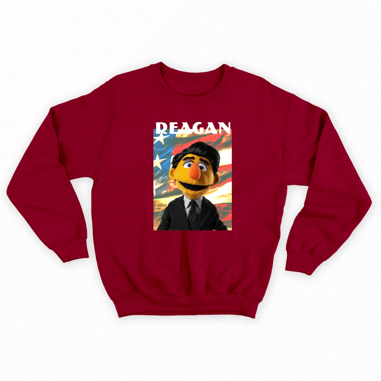 reagan muppet flag sweatshirt