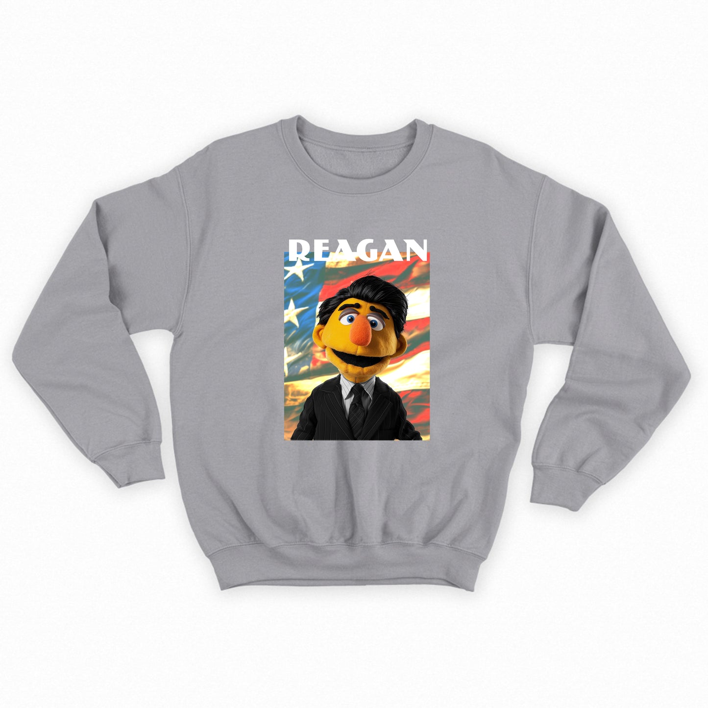 reagan muppet flag sweatshirt