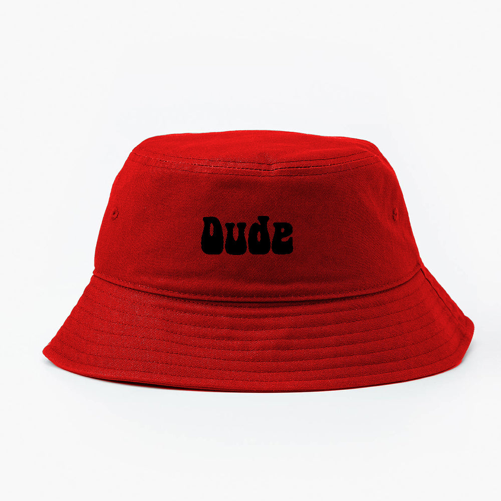 Dude Black Bucket Hat