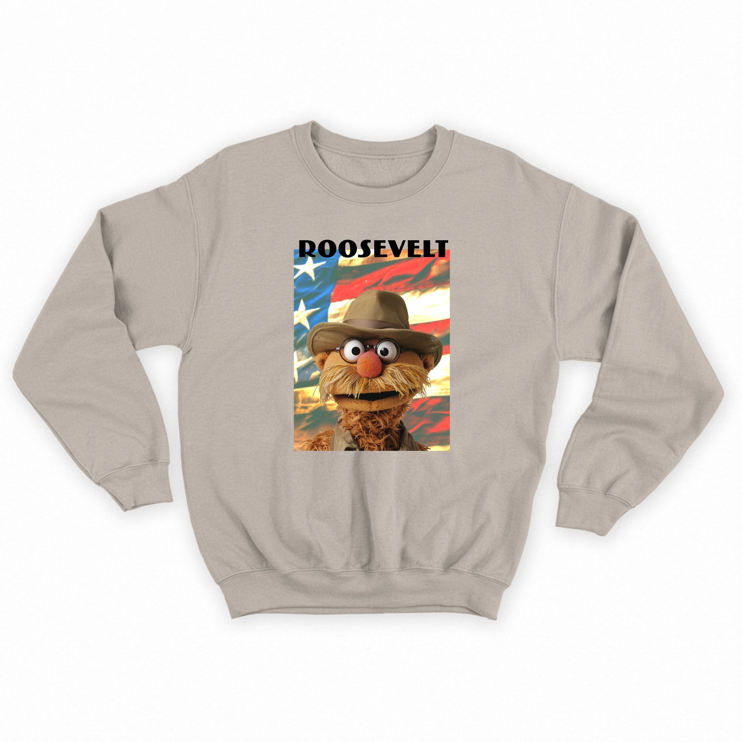 roosevelt muppet flag sweatshirt
