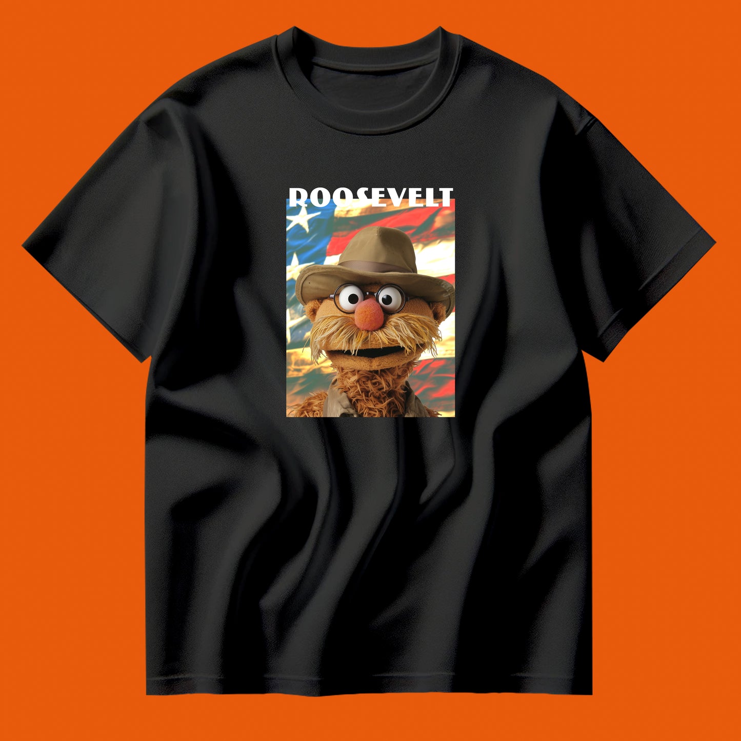 roosevelt muppet flag tee shirt