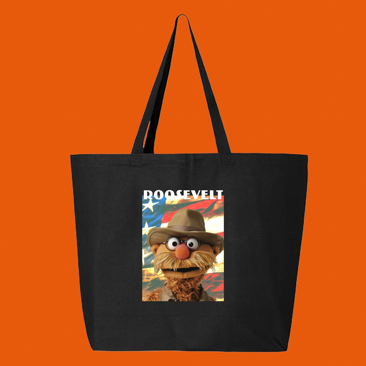 roosevelt muppet flag tote bag