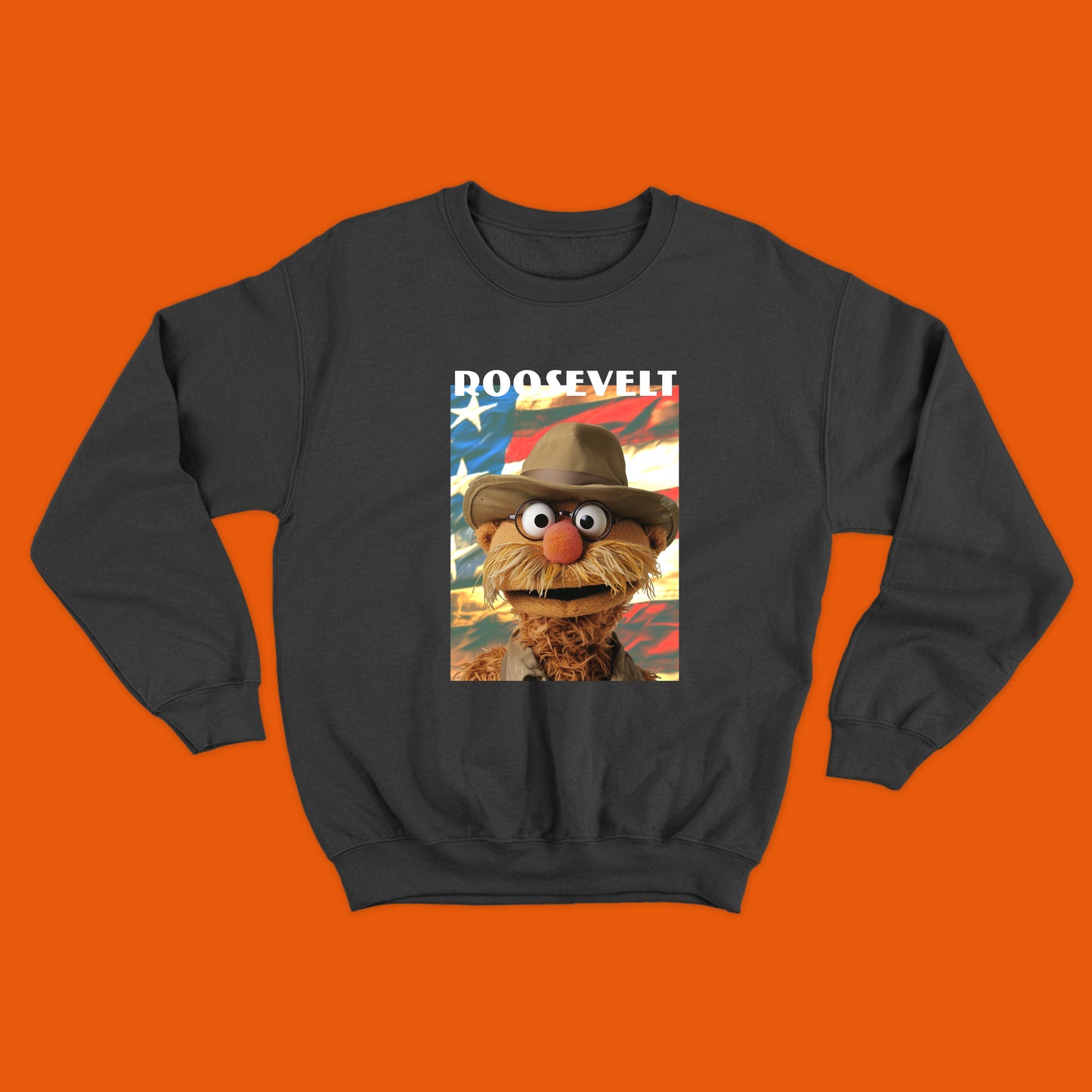 roosevelt muppet flag sweatshirt