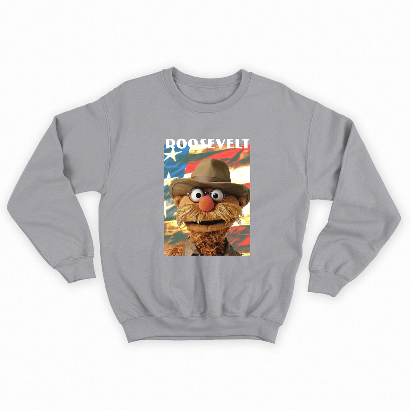 roosevelt muppet flag sweatshirt