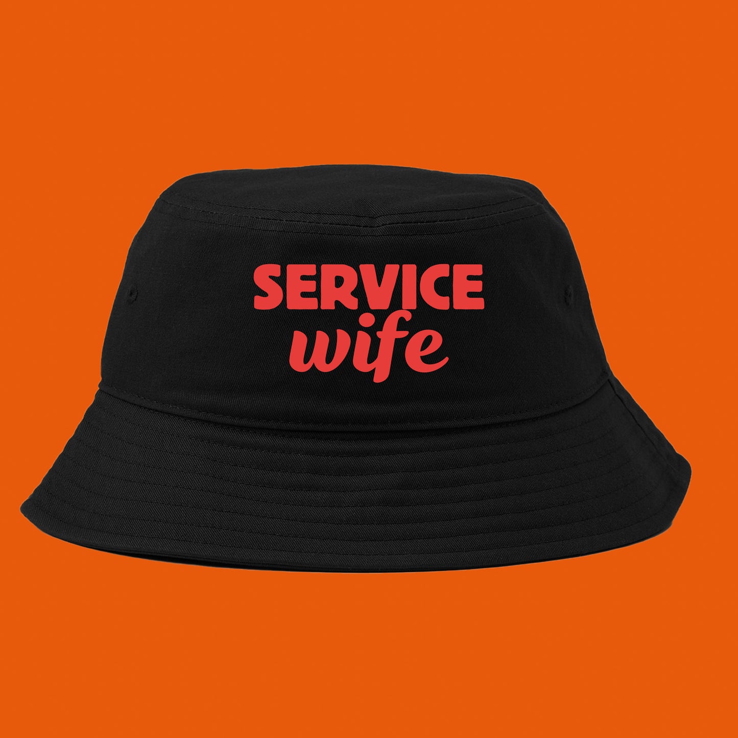 Service Wife Red Bucket Hat
