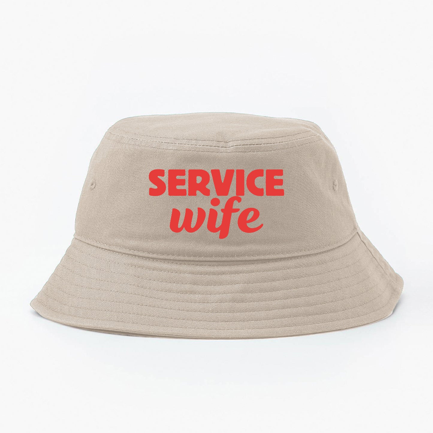 Service Wife Red Bucket Hat