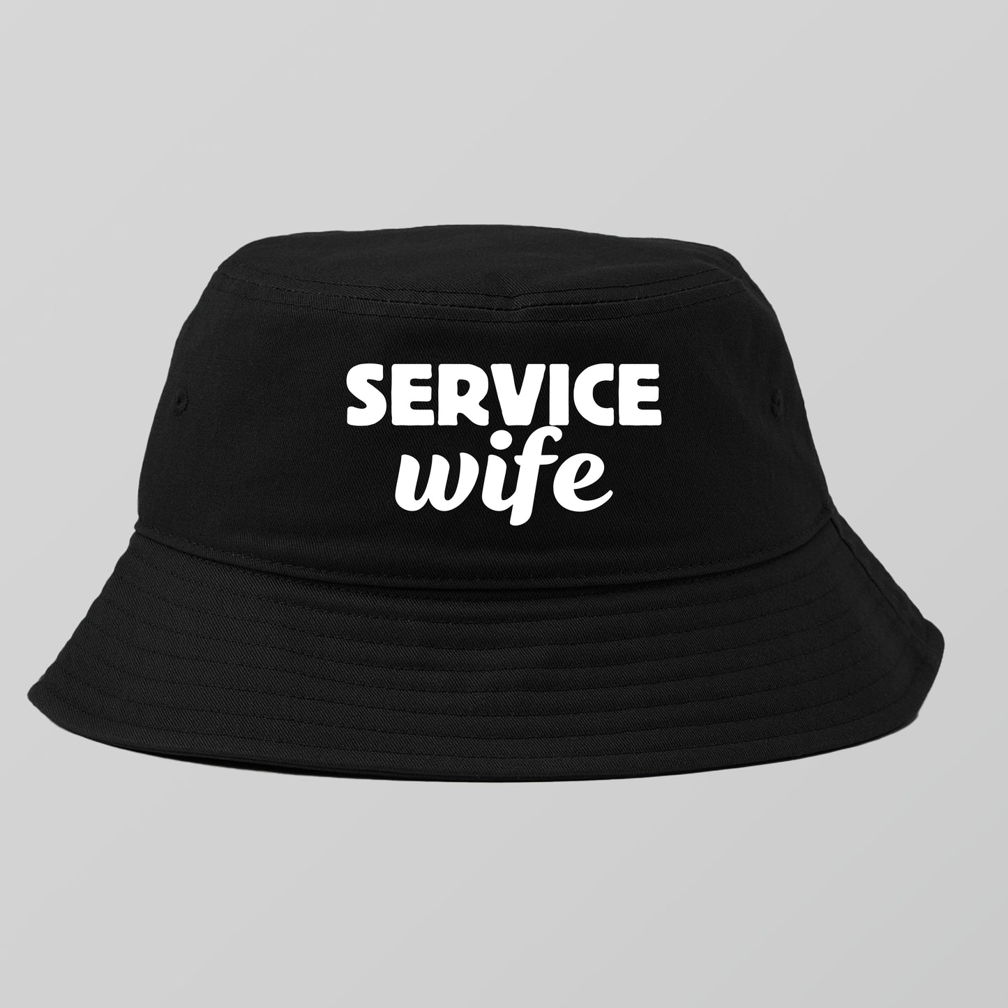 Service Wife White Bucket Hat