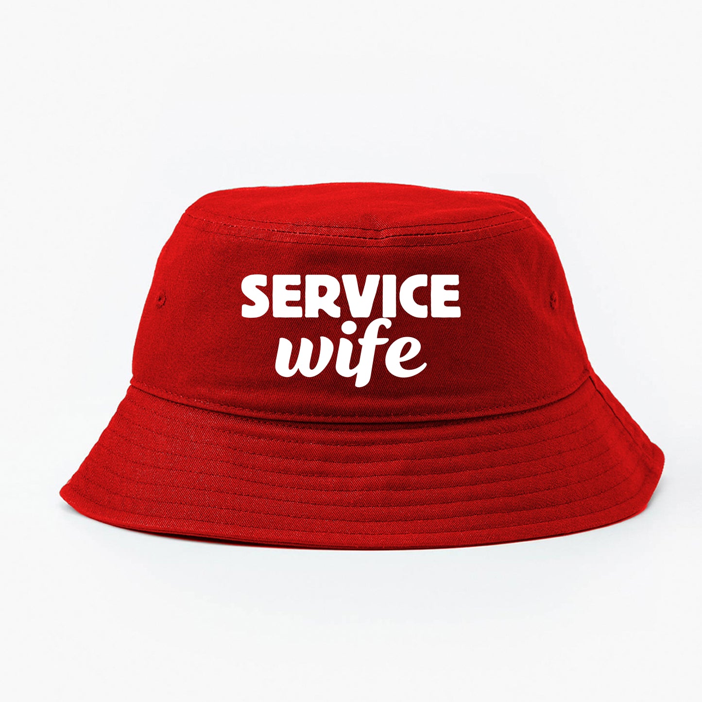 Service Wife White Bucket Hat