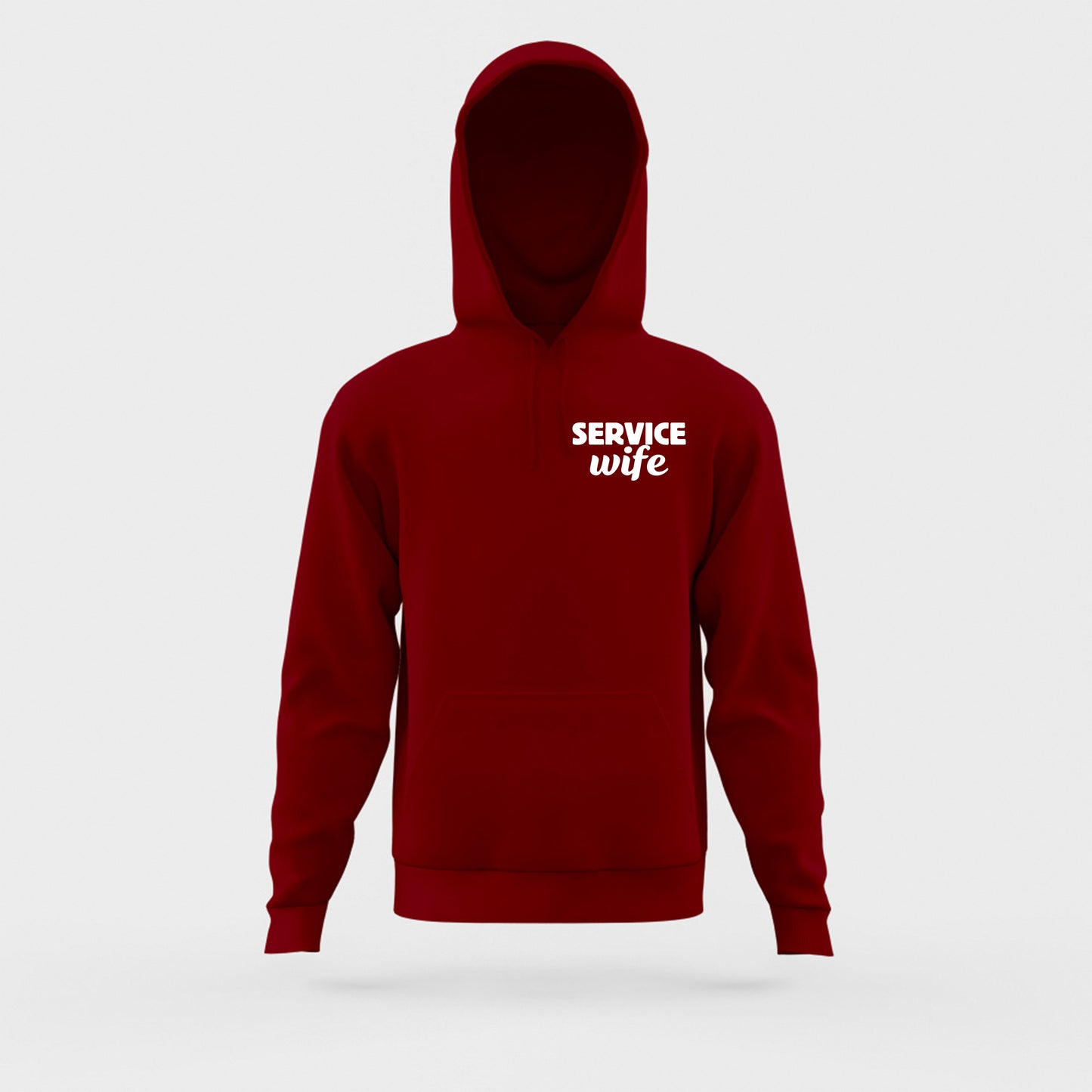 Service Wife White Hoodie
