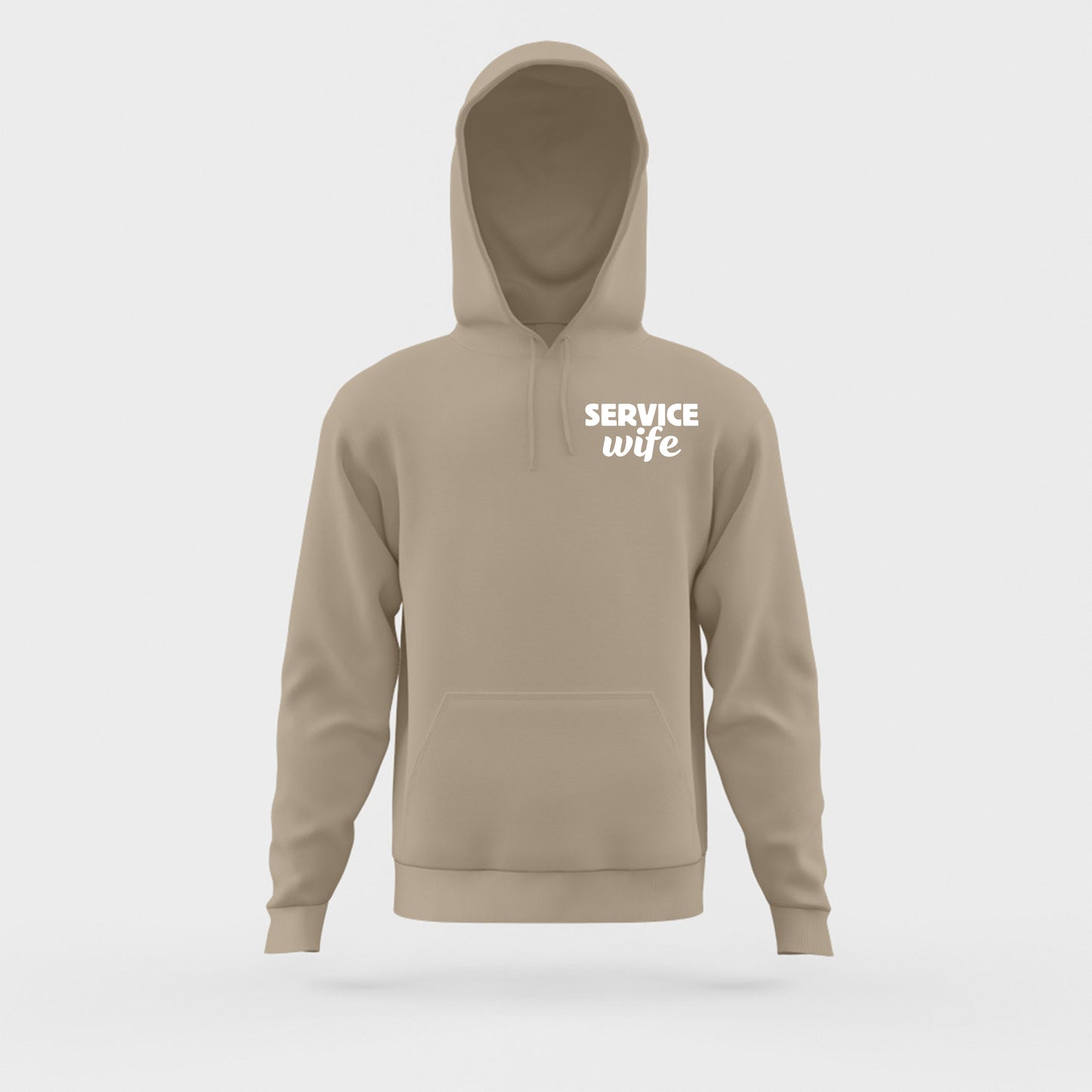 Service Wife White Hoodie