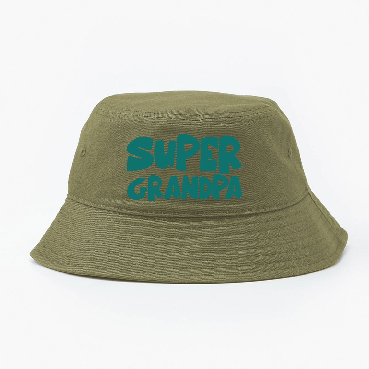 Super Grandpa Green Bucket Hat