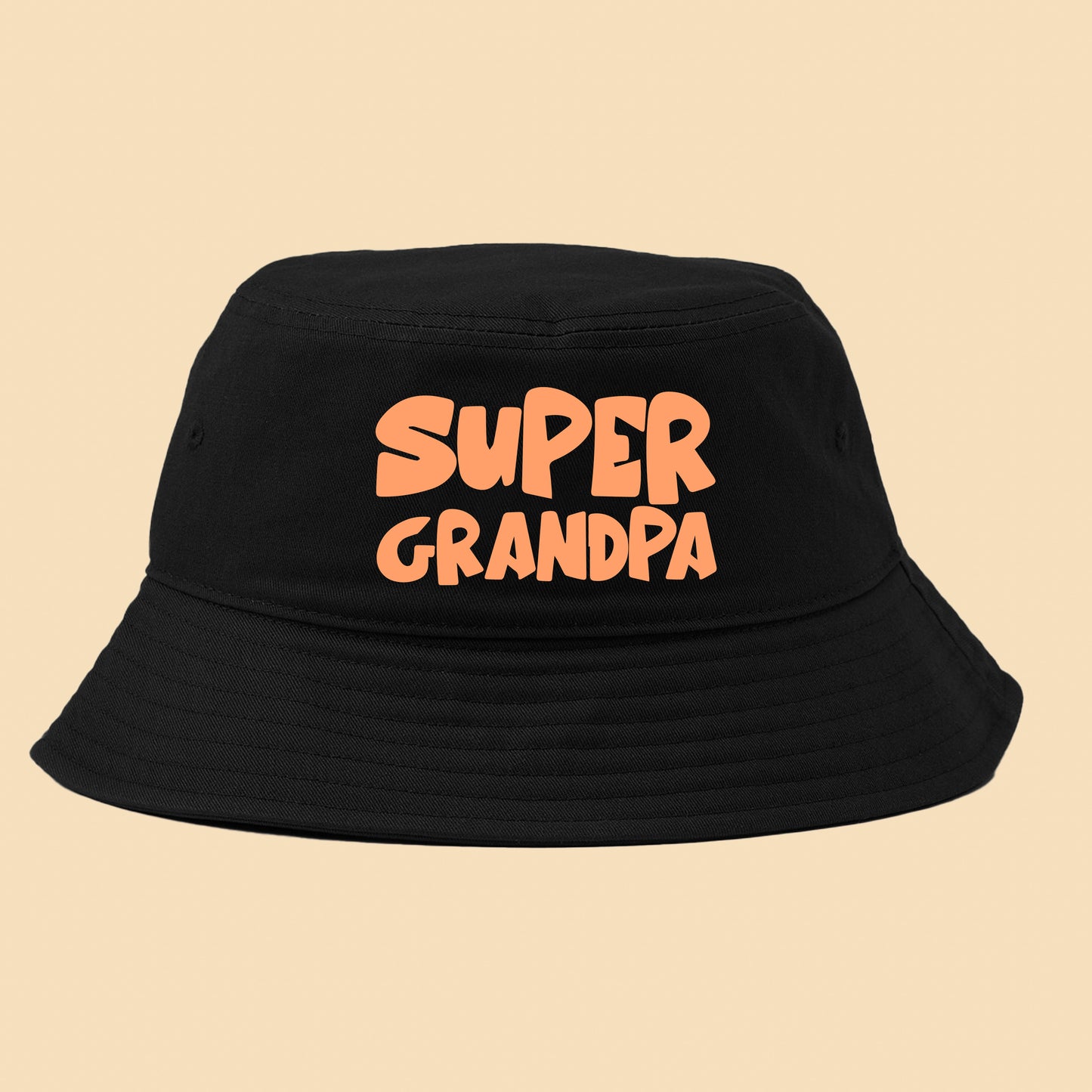 Super Grandpa Peach Bucket Hat
