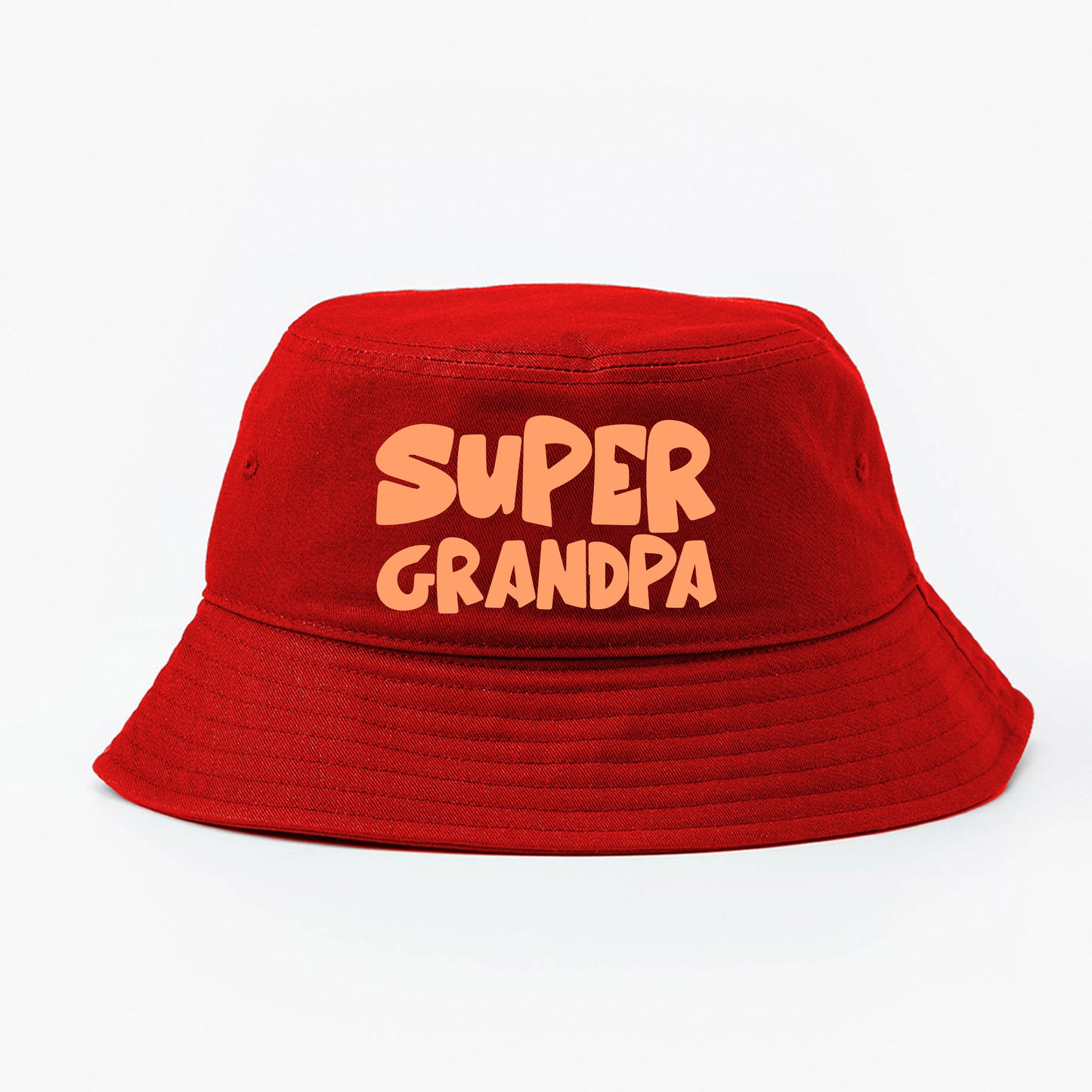 Super Grandpa Peach Bucket Hat