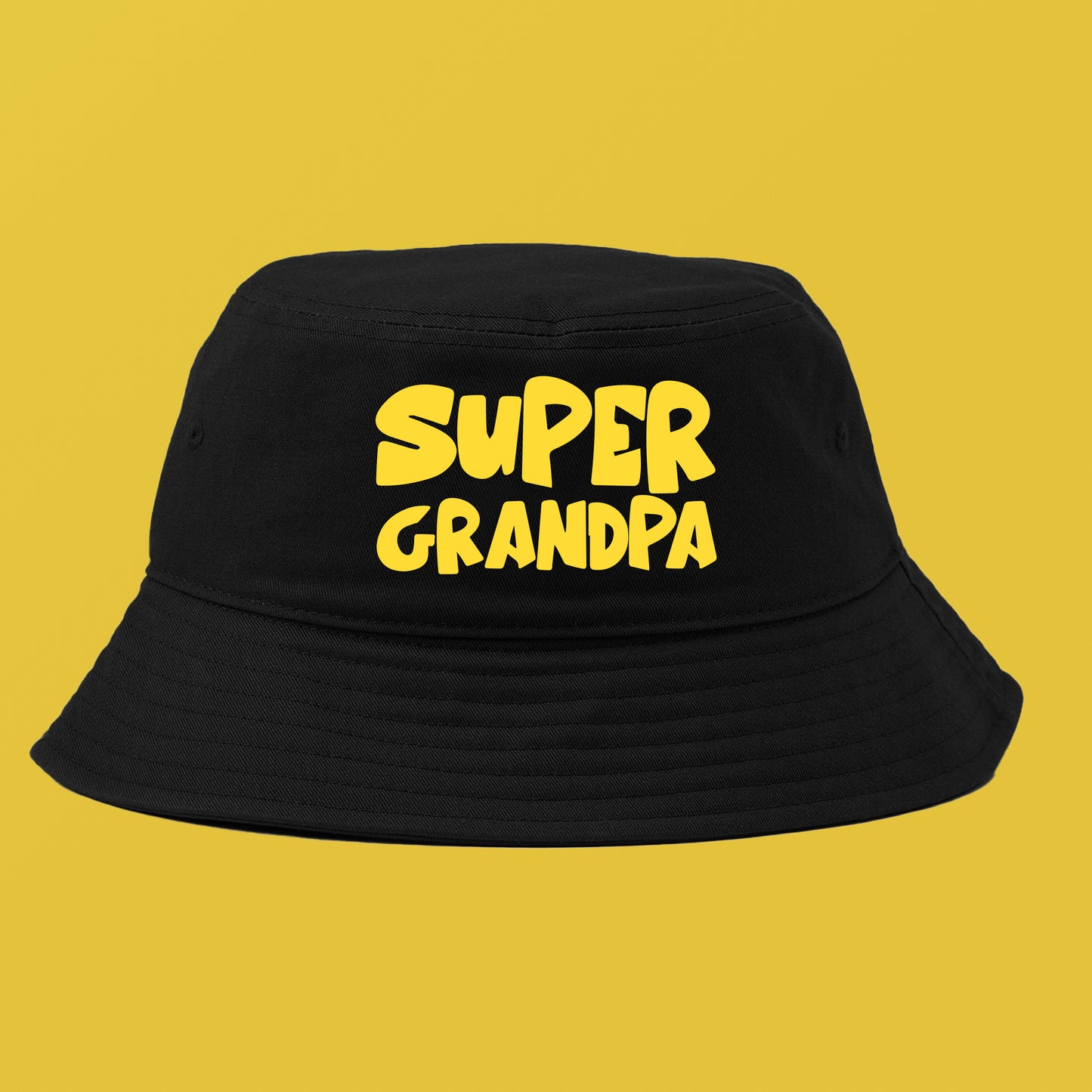 Super Grandpa Yellow Bucket Hat