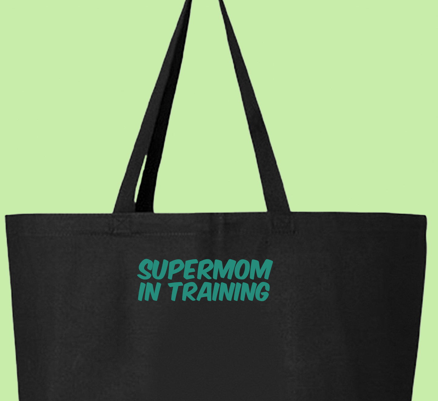 Supermom in Training Green Tote Bag