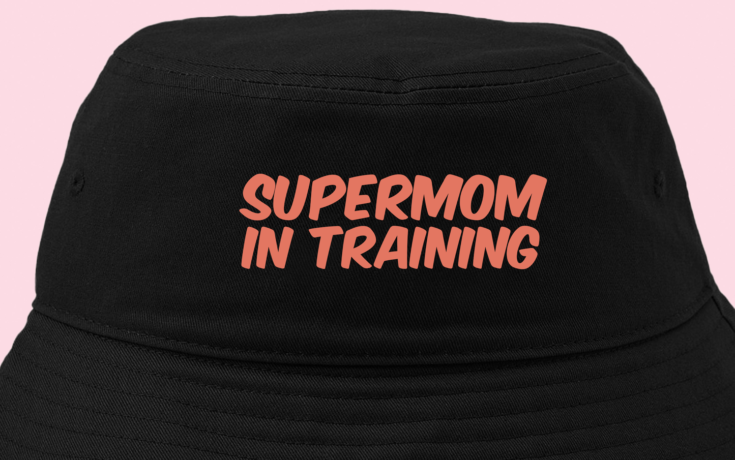 Supermom in Training Peach Bucket Hat