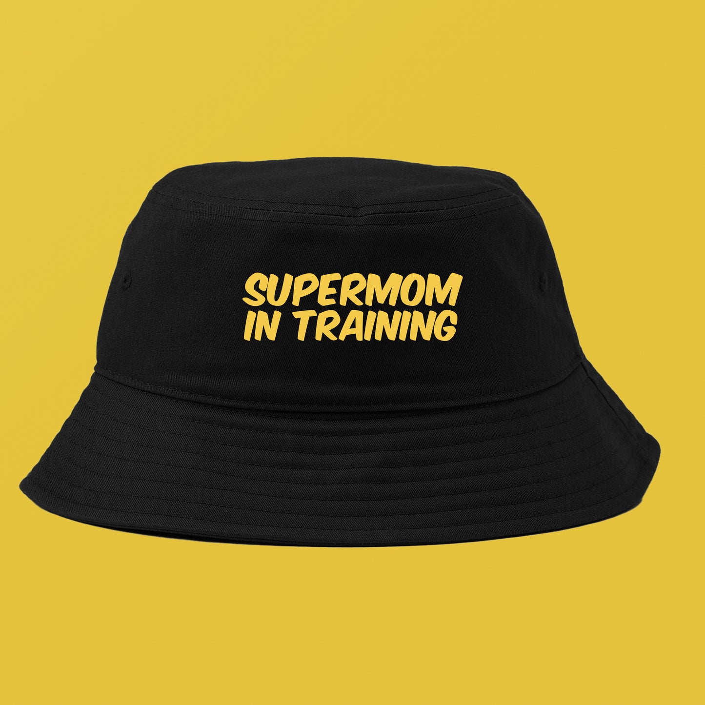 Supermom in Training Yellow Bucket Hat
