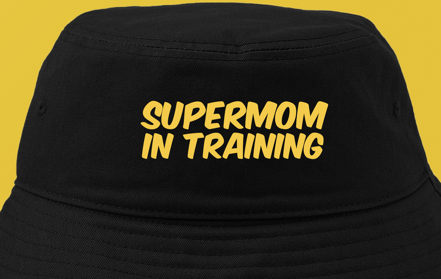 Supermom in Training Yellow Bucket Hat